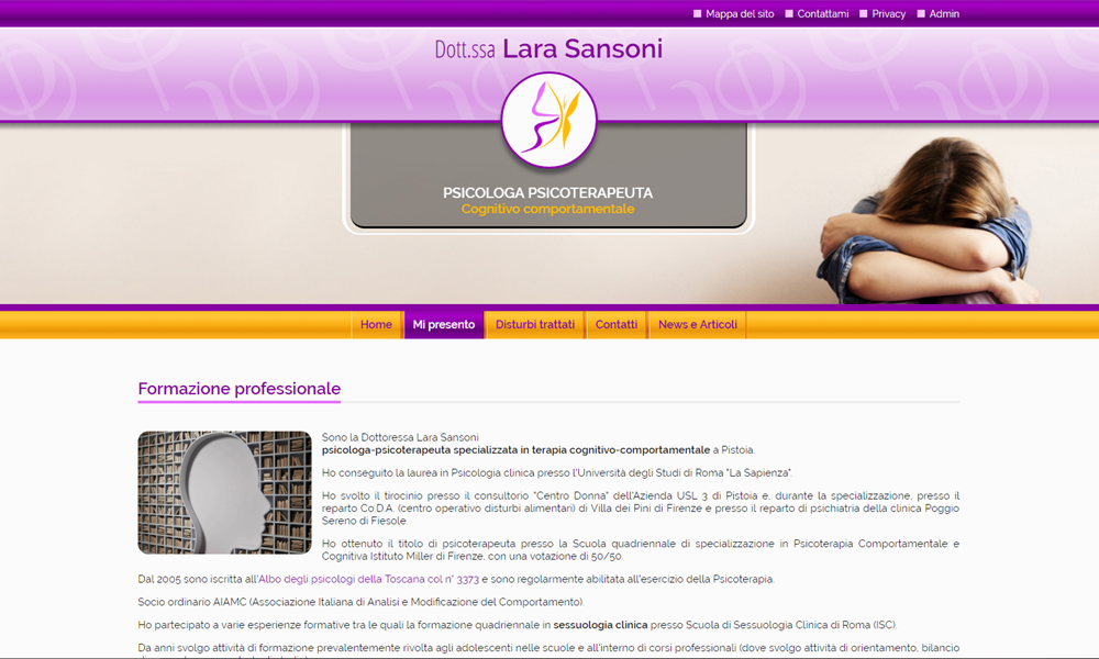 Dottoressa Lara Sansoni, psicologa psicoterapeuta