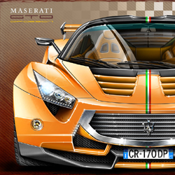 Maserati GTO arancione - Fronte