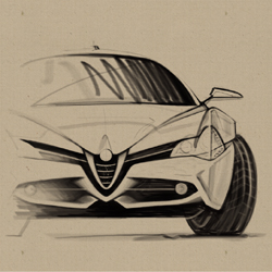 Alfa Romeo Coupé - Schizzo preliminare